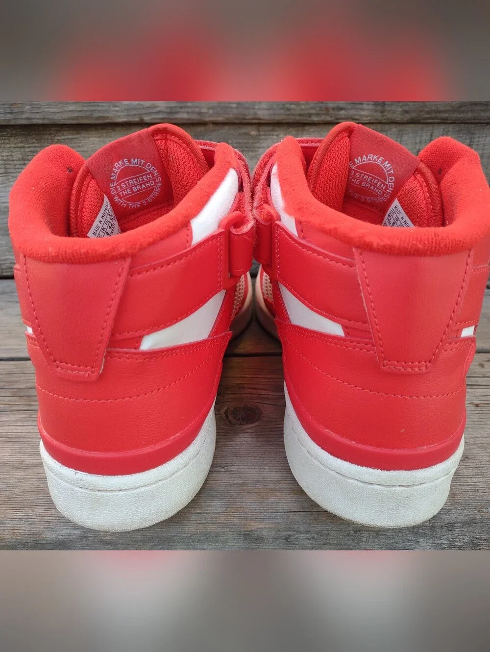 Adidas Forum Mid Red/Cloud White Sneakers GY5792 Men's Size US 8.5 RARE HTF